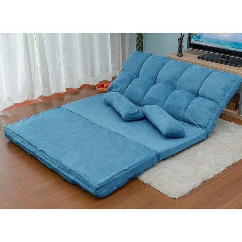 Verstellbare Bodensofa-Chaiselongue mit zwei Kissen