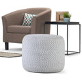 Runder geflochtener Pouf aus Baumwolle