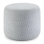 Runder geflochtener Pouf aus Baumwolle