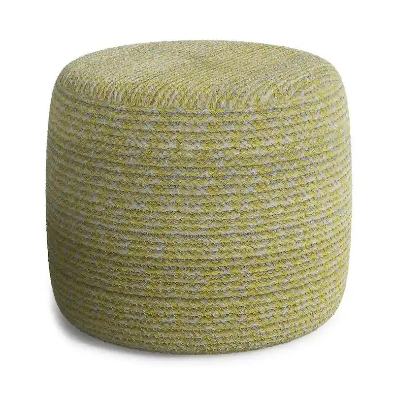 Runder geflochtener Pouf aus Baumwolle