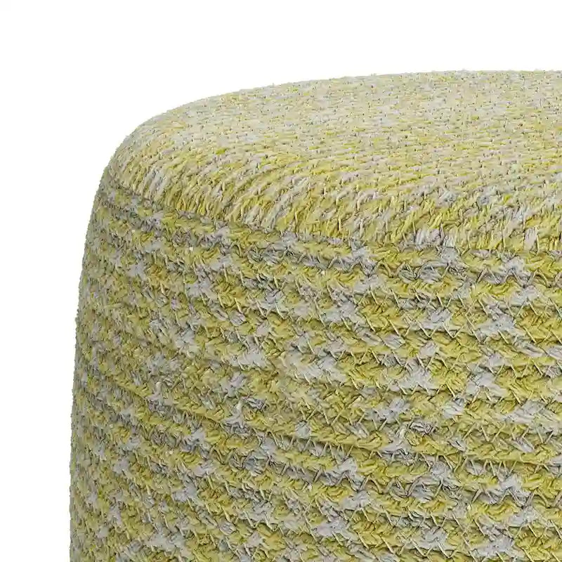 Runder geflochtener Pouf aus Baumwolle