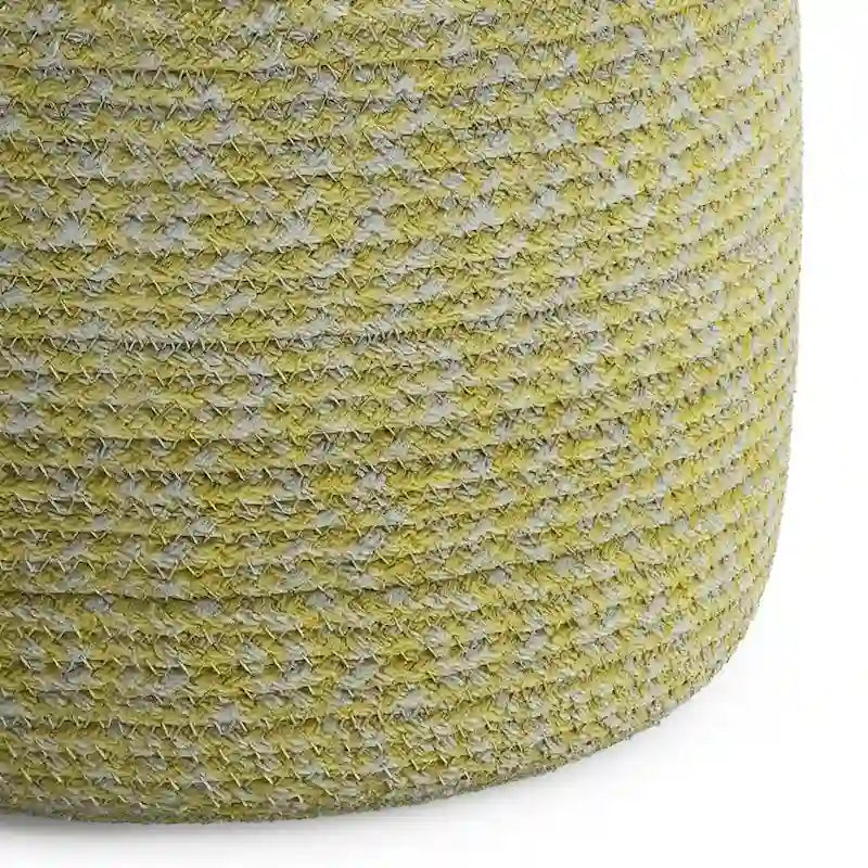 Runder geflochtener Pouf aus Baumwolle