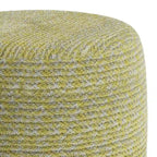 Runder geflochtener Pouf aus Baumwolle