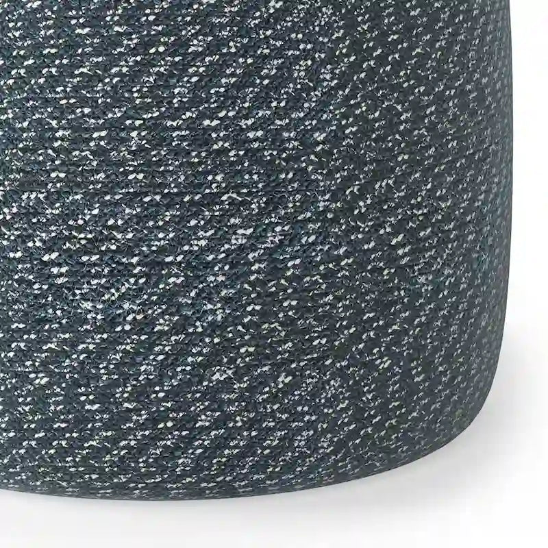 Runder geflochtener Pouf aus Baumwolle