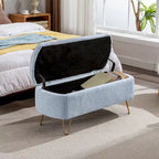 Faux Fur Storage Bench with Padded Seat