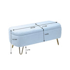 Faux Fur Storage Bench with Padded Seat