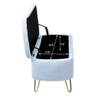 Faux Fur Storage Bench with Padded Seat