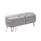Faux Fur Storage Bench with Padded Seat