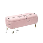 Faux Fur Storage Bench with Padded Seat
