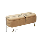 Faux Fur Storage Bench with Padded Seat