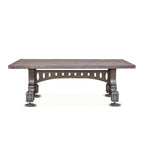 Cast Iron Table with Reclaimed Teak Top