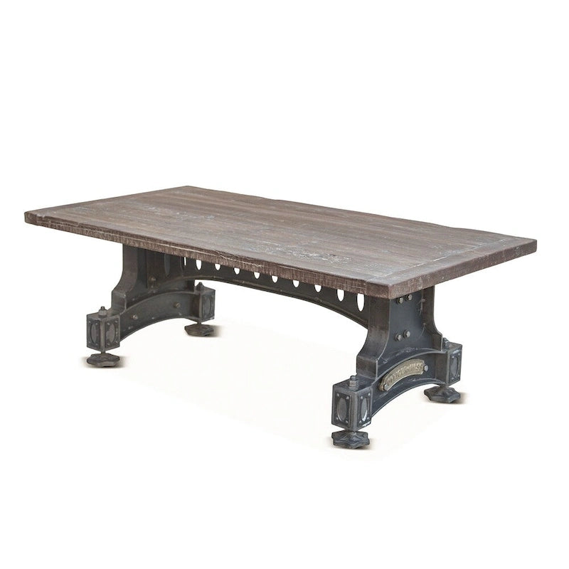 Cast Iron Table with Reclaimed Teak Top