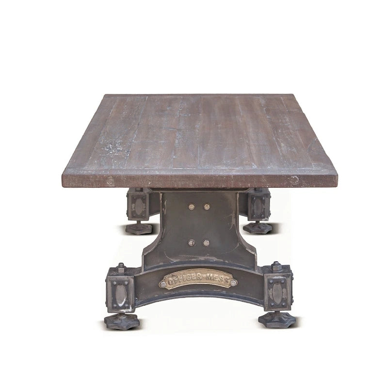 Cast Iron Table with Reclaimed Teak Top