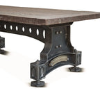 Cast Iron Table with Reclaimed Teak Top