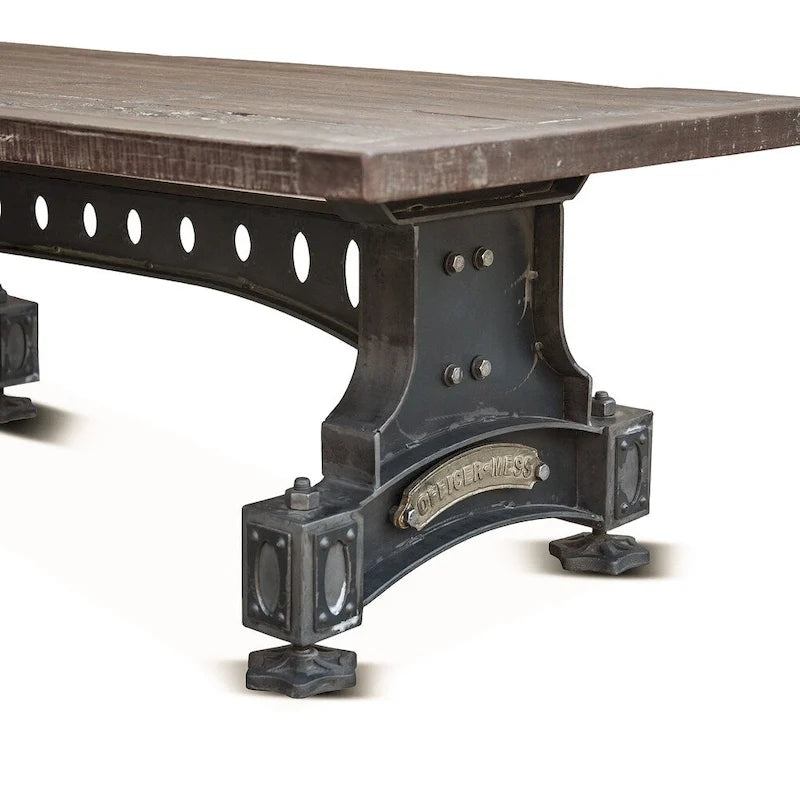 Cast Iron Table with Reclaimed Teak Top