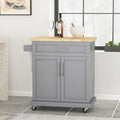 Kitchen Cart with Wheels and Storage Cabinet