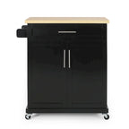 Kitchen Cart with Wheels and Storage Cabinet