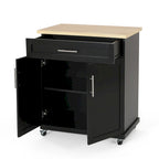 Kitchen Cart with Wheels and Storage Cabinet
