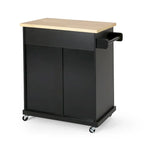 Kitchen Cart with Wheels and Storage Cabinet