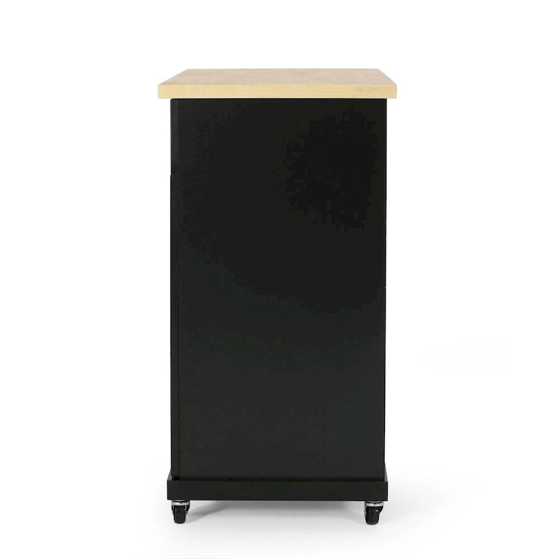 Kitchen Cart with Wheels and Storage Cabinet