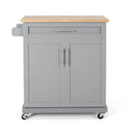 Kitchen Cart with Wheels and Storage Cabinet