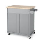 Kitchen Cart with Wheels and Storage Cabinet