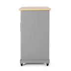 Kitchen Cart with Wheels and Storage Cabinet