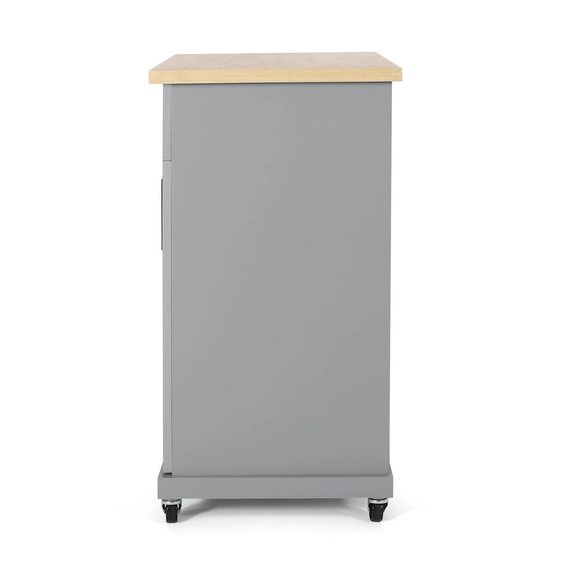 Kitchen Cart with Wheels and Storage Cabinet