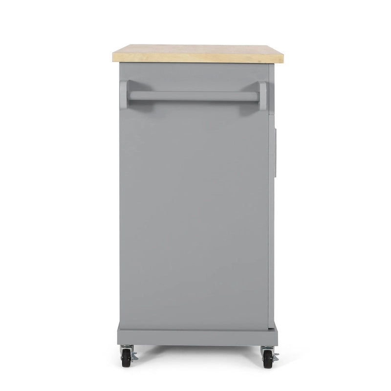 Kitchen Cart with Wheels and Storage Cabinet
