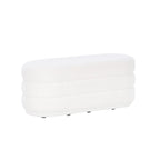 White Oblong Sherpa Ottoman