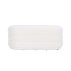 White Oblong Sherpa Ottoman