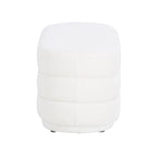 White Oblong Sherpa Ottoman