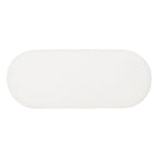 White Oblong Sherpa Ottoman