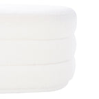 White Oblong Sherpa Ottoman