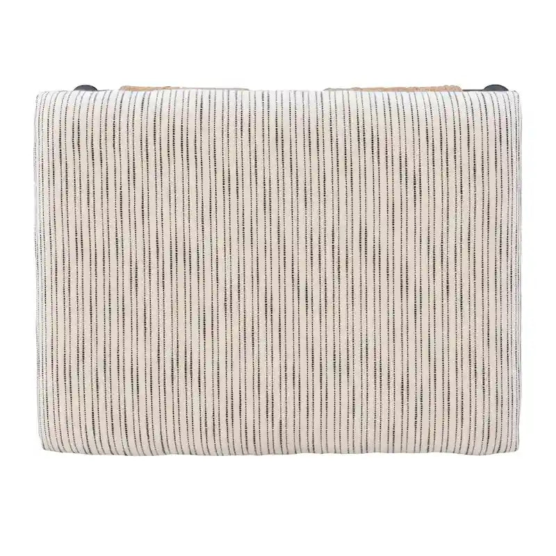 Banco decorativo boho com estrutura metálica