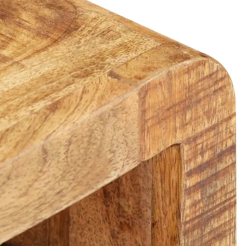 Wooden Bedside Cabinet with Drawer and Solid Wood Legs - 11.8 x 11.8 x 16.1 in