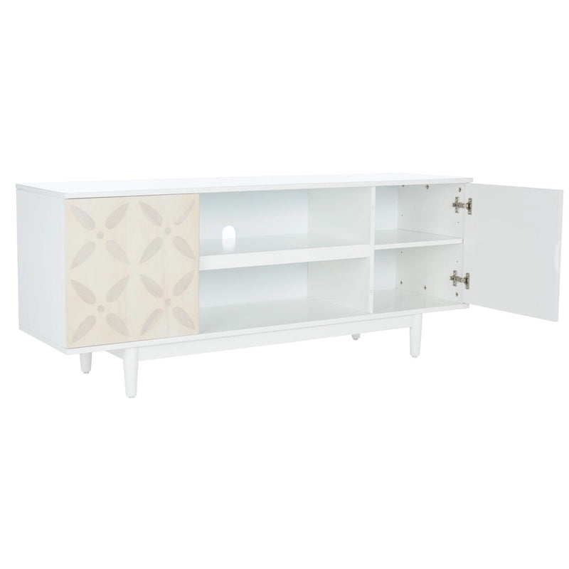 Vzorovaný televizní stolek se 3 policemi 54W x 15D x 22H