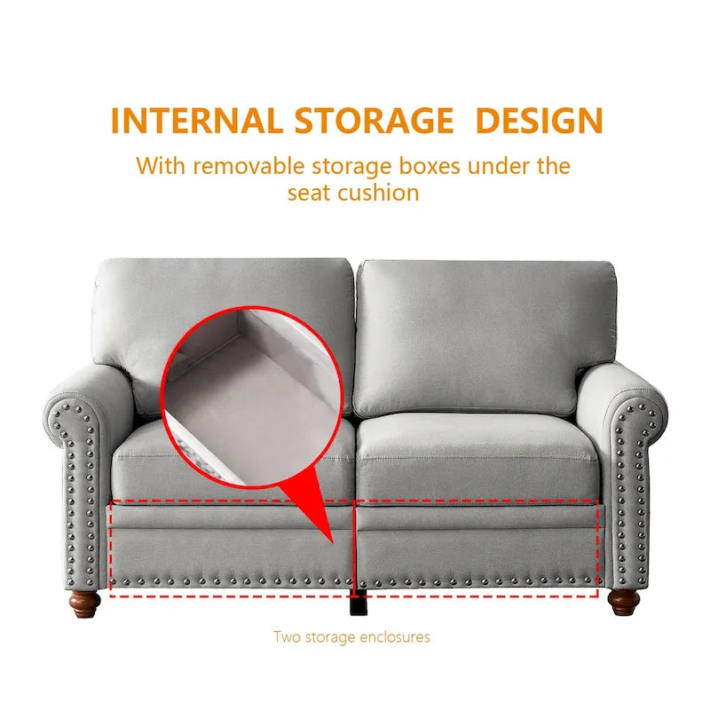 2-Sitzer-Sofa mit Polyesterbezug