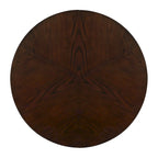 32-Inch Round Wood Coffee Table with Solid Rubber Wood Legs