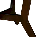 32-Inch Round Wood Coffee Table with Solid Rubber Wood Legs