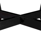 32-Inch Round Wood Coffee Table with Solid Rubber Wood Legs