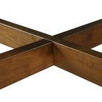 32-Inch Round Wood Coffee Table with Solid Rubber Wood Legs