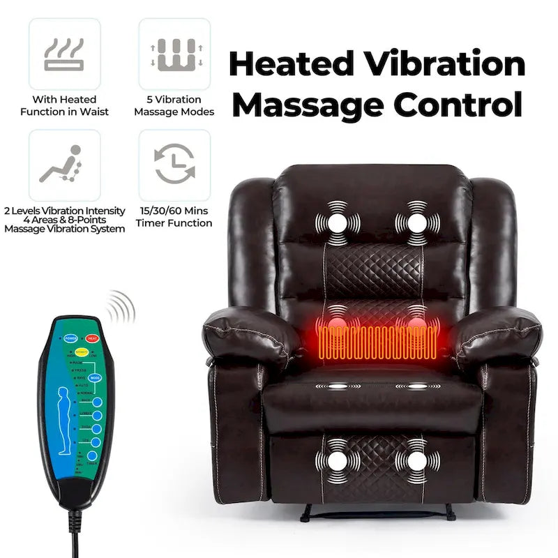 Manueller Massagesessel mit Fußstütze