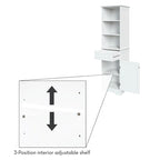 Hoches Badezimmerschrank mit Schublade und Regalböden