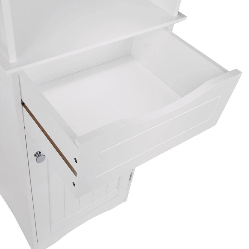 Hoches Badezimmerschrank mit Schublade und Regalböden