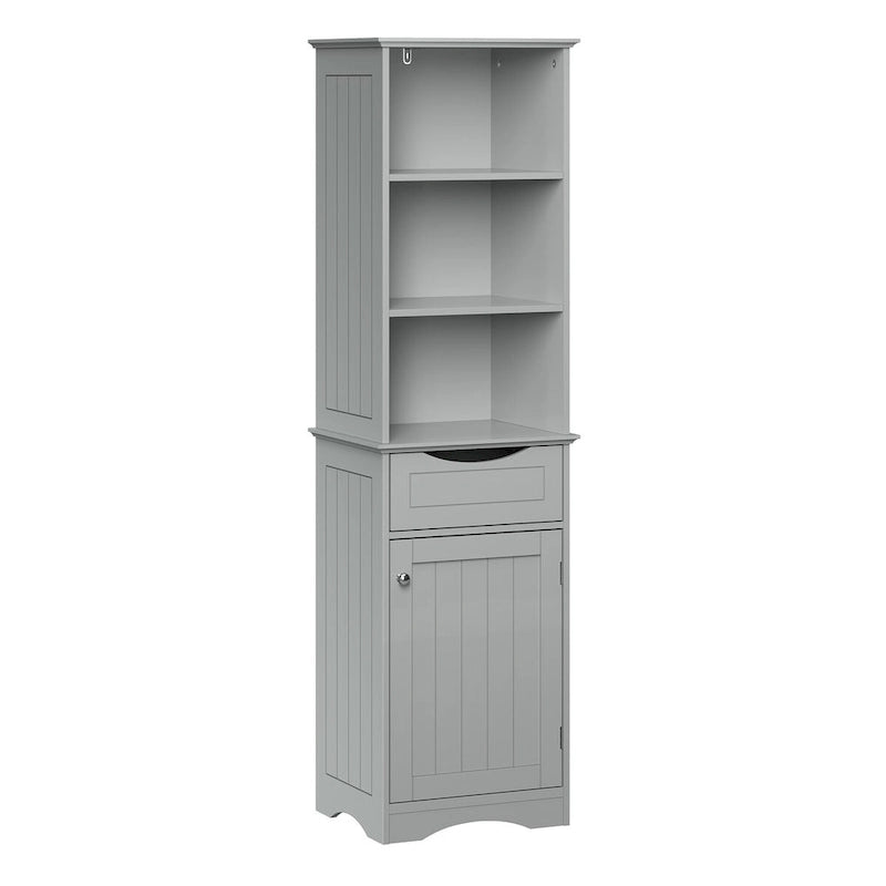 Hoches Badezimmerschrank mit Schublade und Regalböden