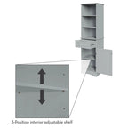 Hoches Badezimmerschrank mit Schublade und Regalböden