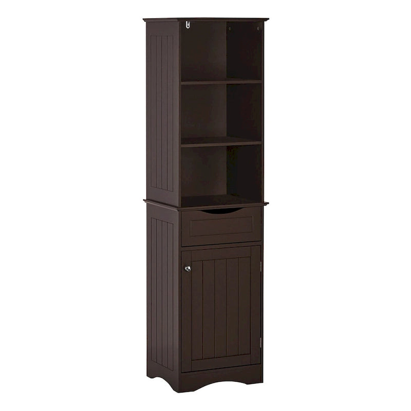 Hoches Badezimmerschrank mit Schublade und Regalböden