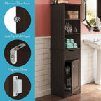 Hoches Badezimmerschrank mit Schublade und Regalböden