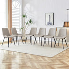 Faux Leather Dining Chair with Metal Legs